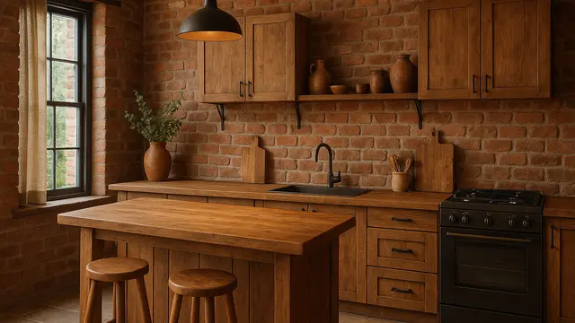 7 Model Dapur Minimalis Dinding Bata Ekspos, Tampil Natural dan Kekinian