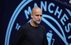 Pep Guardiola pada laga Man City vs Tottenham di pekan ke-2 Premier League 2025/2026 (c) AP Photo/Dave Thompson