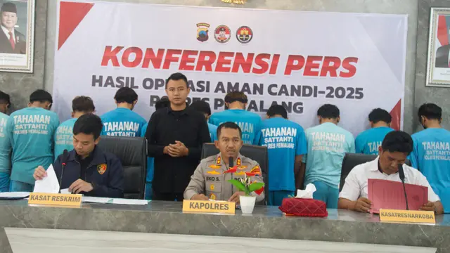 Preman ditangkap di Pemalang. (Foto: Liputan6.com/Humas Polres Pemalang)