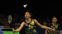 Ganda putra Indonesia, Fajar Alfian/Rian Ardianto, berhasil mengalahkan ganda Thailand, Kittinupong Kedren/Dechapol Puavaranukroh, pada BCA Indonesia Open di JCC, Jakarta, Jumat (16/6/2017). (Bola.com/Vitalis Yogi Trisna)