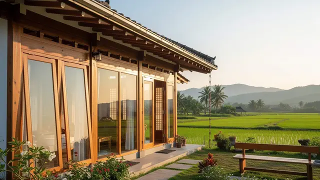 desain rumah desa gaya Korean House aesthetic yang nyaman untuk lansia