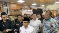 Ketua Umum Partai Kebangkitan Bangsa (PKB), Muhaimin Iskandar alias Cak Imin di Kompleks DPR/MPR, Senayan, Jakarta. (Liputan6.com/Delvira Hutabarat)