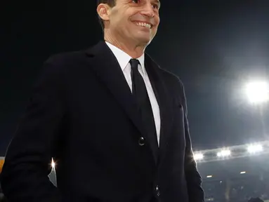 Massimiliano Allegri adalah seorang pelatih sekaligus salah satu sosok kunci kesuksesan Juventus pada periode 2014 sampai 2019. (AP/Filippo Venezia)