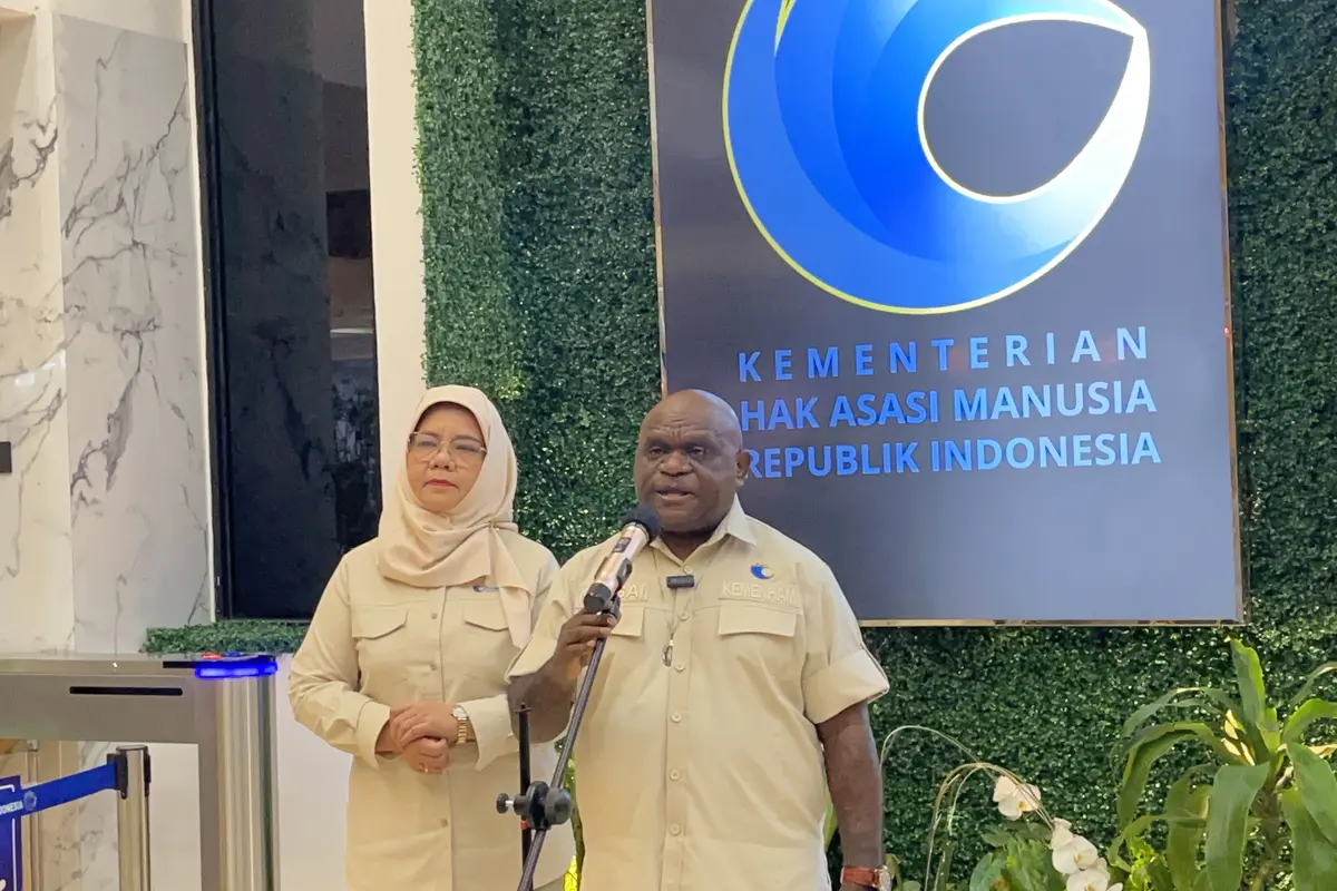 Menteri HAM Natalius Pigai. (Liputan6.com/Nur Azmi Zain)
