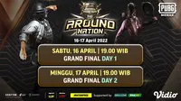 Jadwal dan Live Streaming Ultimate Arena: PUBG Mobile Around Nation Championship 2022 di Vidio. (Sumber : dok. vidio.com)