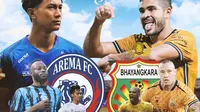 BRI Liga 1 - Duel Antarlini - Arema FC Vs Bhayangkara FC (Bola.com/Adreanus Titus)