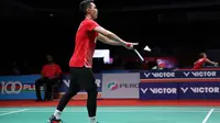 Tunggal putra Indonesia Jonatan Christie lolos ke babak kedua Malaysia Masters yang berlangsung di Axiata Arena, Kuala Lumpur, Malaysia, Rabu (8/1/2020). (foto: PBSI)