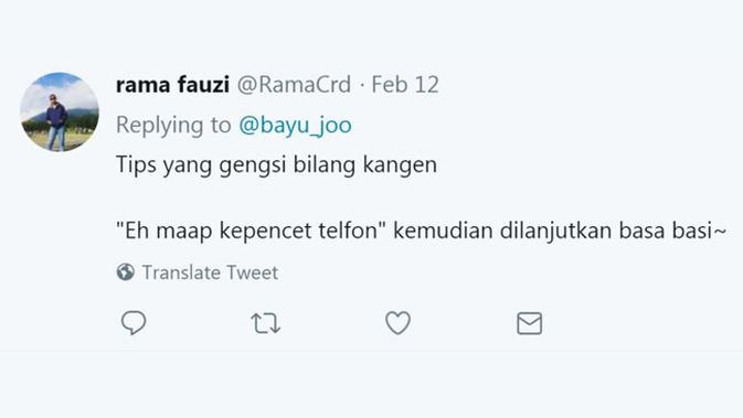 Deretan Twit Kocak Gengsi Bilang Kangen Nyeleneh Tapi Bisa Dicoba
