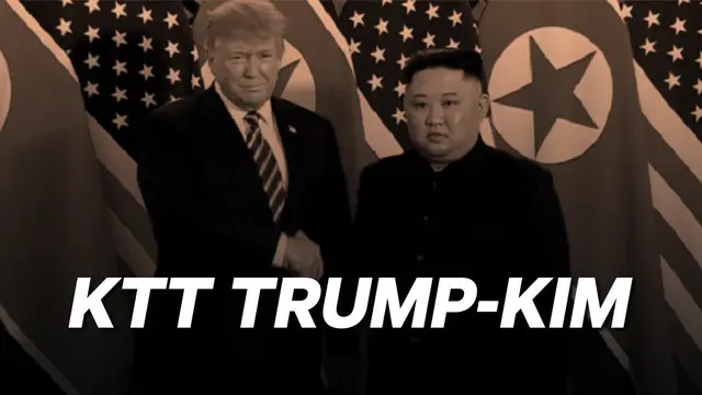 Pemimpin tertinggi Korea Utara Kim Jong-un resmi memulai pertemuan dengan Presiden AS Donald Trump di Hanoi, Kamis 28 Februari 2019.