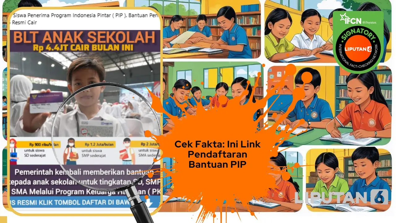 Tangkapan layar klaim link pendaftaran bantuan PIP