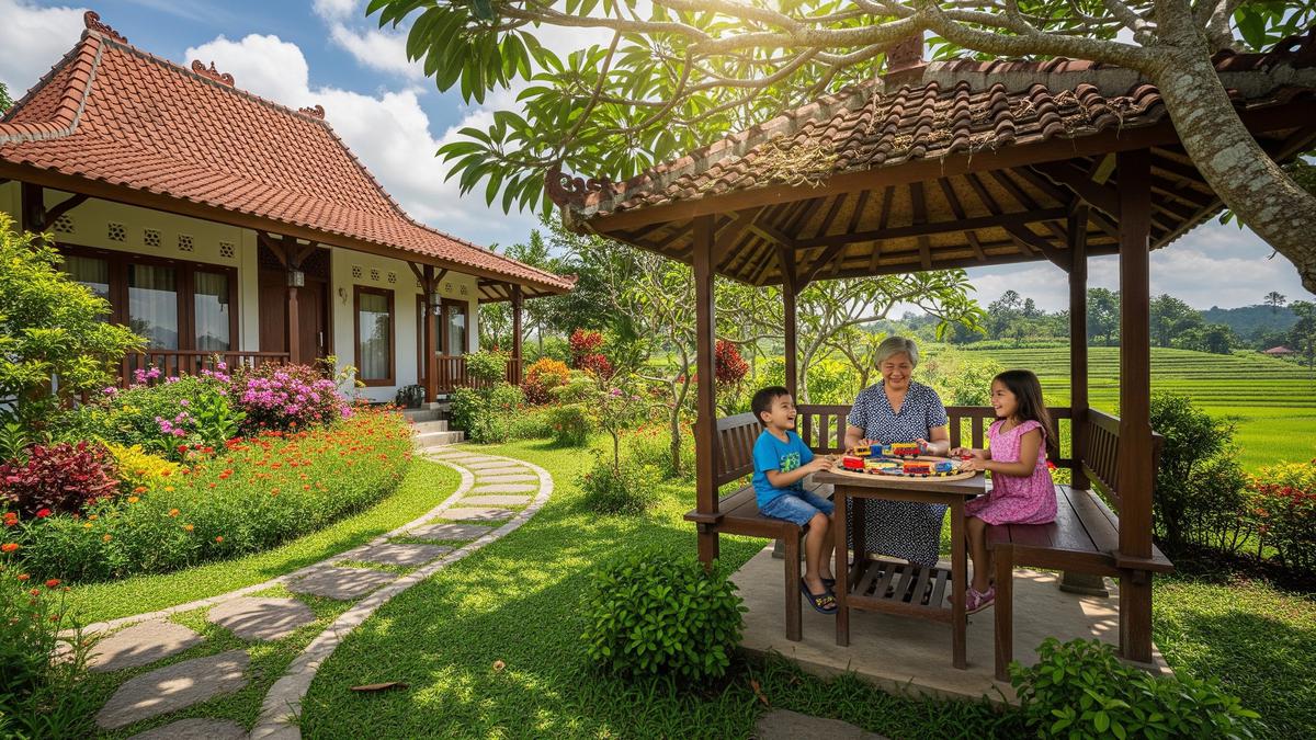 Ide Desain Rumah Pedesaan Bertaman &amp; Pendopo: 7 Konsep Ramah Cucu