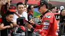 Sirkuit Motegi di Jepang berpeluang menjadi saksi sejarah bagi pembalap Ducati, Marc Marquez meraih gelar juara musim 2025. (TOSHIFUMI KITAMURA/AFP)