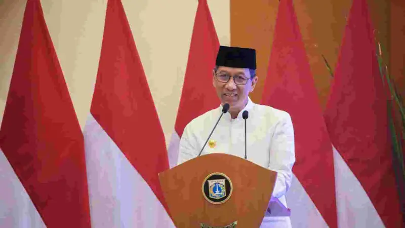 Penjabat (Pj) Gubenur DKI Jakarta Heru Budi Hartono menghadiri Halalbihalal Pengurus Besar (PB) Persatuan Guru Republik Indonesia (PGRI) di Gedung Guru Indonesia, Tanah Abang, Jakarta Pusat, Kamis (18/5/2023) (Foto Pemprov DKI Jakarta)