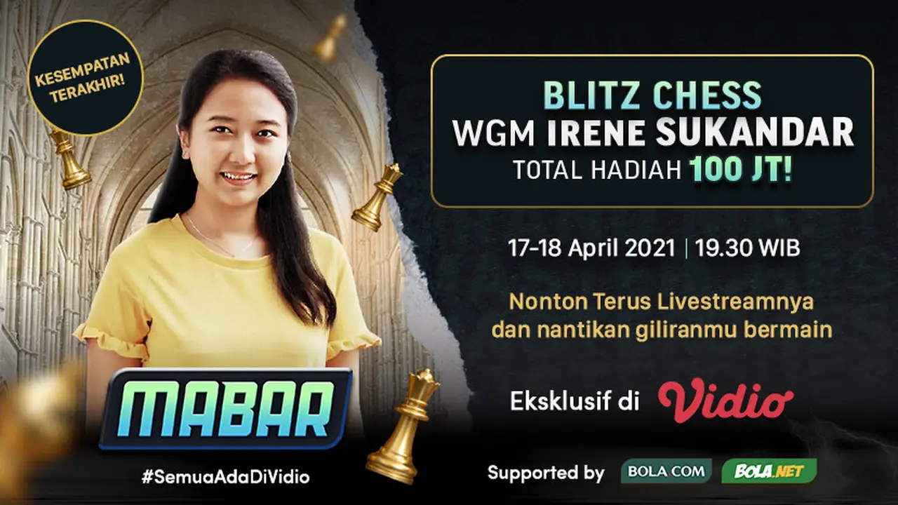 Mabar Blitz Chess bersama Irene Sukandar
