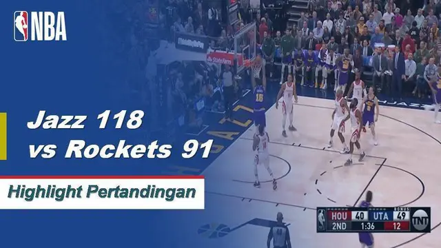 Derrick Favors menggantikan Rudy Gobert yang diusir pada permulaan pertandingan dengan mencetak 24 poin dan 10 rebound untuk memimpin Utah Jazz dalam kunjungan Rockets