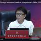 Menlu Retno Marsudi dalam pidato pembukaan Foreign Ministers Meeting atau FMM G20 di Nusa Dua, Bali. (YouTube Mofa)