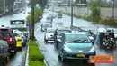 Banjir di depan kantor TVRI, Senayan, Jakarta.