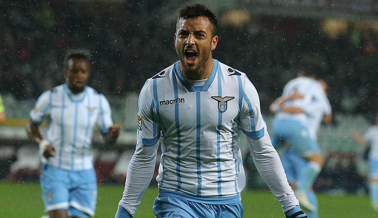 Sementara untuk akurasi tendangan pemain Lazio, Felipe Anderson, mencapai 63 persen. (AFP/Marco Bertorello)