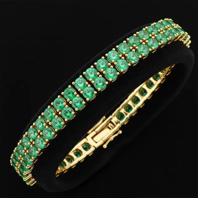 9 Model Gelang Emas Kombinasi Batu Zamrud Favorit Kolektor