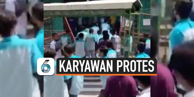 VIDEO: Ribuan Buruh Pan Brothers Demo Tolak Gaji dan THR Dicicil