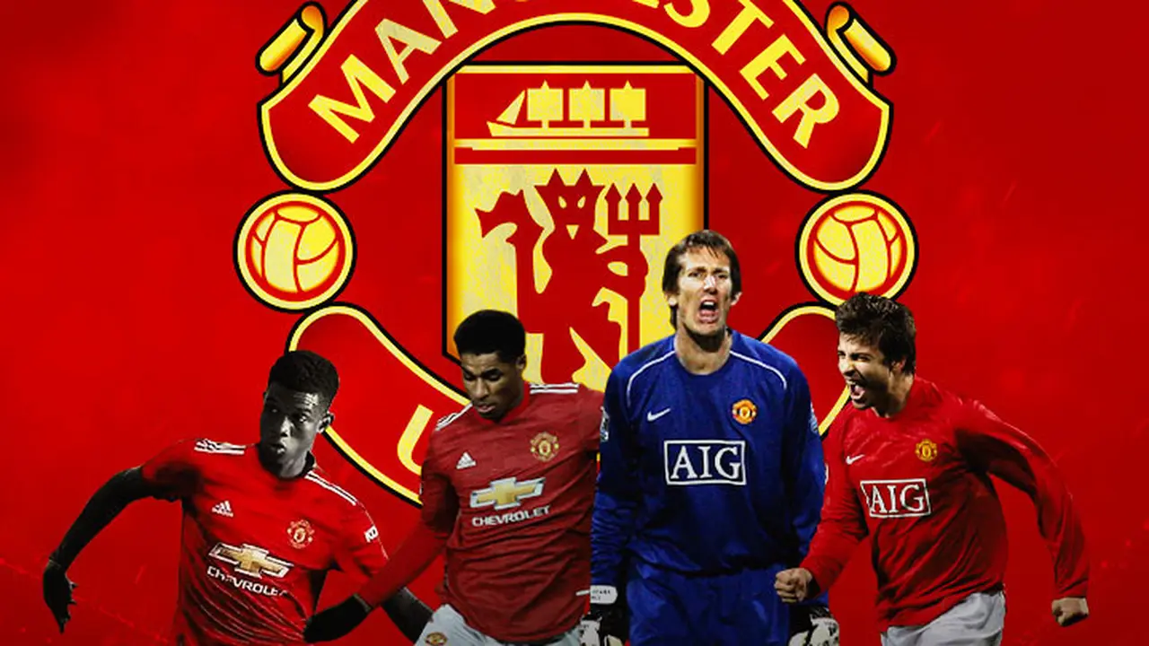 Manchester United - Amad Diallo, Marcus Rashford, Edwin van der Sar, Gerard Pique