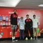 Marques Bolden dan Andakara Prastawa saat jumpa pers di FIBA Asia Cup 2022 (Liputan6.com/Thomas)