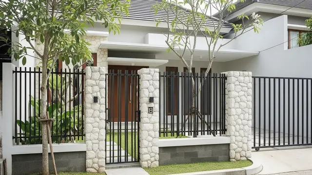 9 Desain Pagar Rumah Minimalis yang Membuat Fasad Tampak Lebih Mahal dan Berkelas