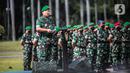 Kepala Staf Angkatan Darat (KSAD) Jenderal Dudung Abdurachman memimpin Apel Gelar Pasukan Jajaran TNI AD di Lapangan Monas, Jakarta, Selasa (25/1/2022). Pasukan TNI AD dan Alutsista dipamerkan saat mengikuti gelar apel pasukan. (Liputan6.com/Faizal Fanani)