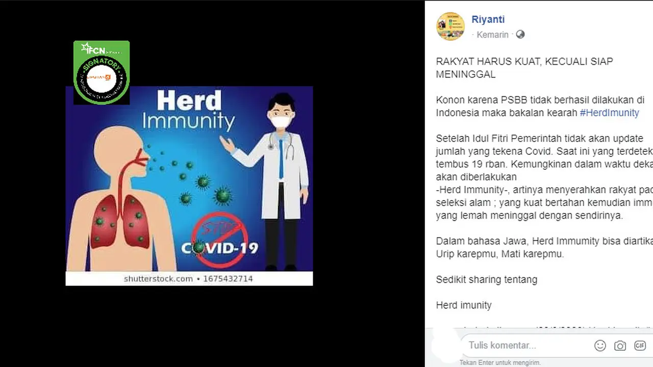 Penelusuran Klaim Pemerintah Indonesia akan Terapkan Herd Immunity Setelah PSBB