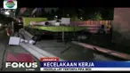Kecelakaan kerja ini terjadi saat saat para pekerja menurunkan besi saluran air, dari sebuah truk dengan mengunakan alat berat, namun terlepas.