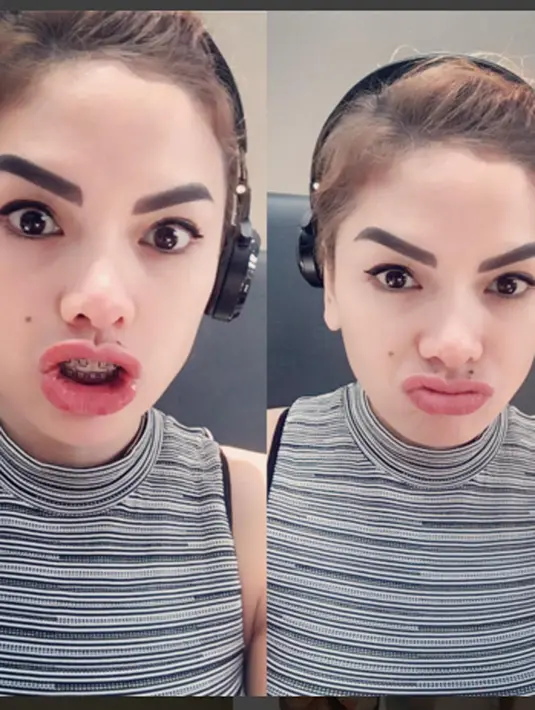 Nikita Mirzani memang kerap mengunggah foto selfie dirinya di media sosial. Ia pun membuat ekspresi lucu wajahnya ketika sedang menahan rasa mulas ingin buang air besar. (via instagram/@nikitamirzanimawardi)