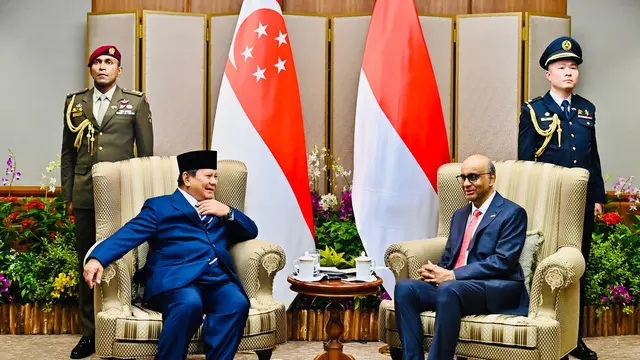 Presiden Prabowo Subianto bertemu dengan Presiden Singapura, Tharman Shanmugaratnam.