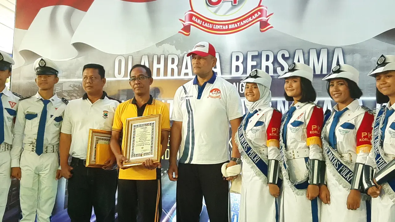 Korlantas Gelar Senam Sehat di Taman Lalu Lintas Cibubur