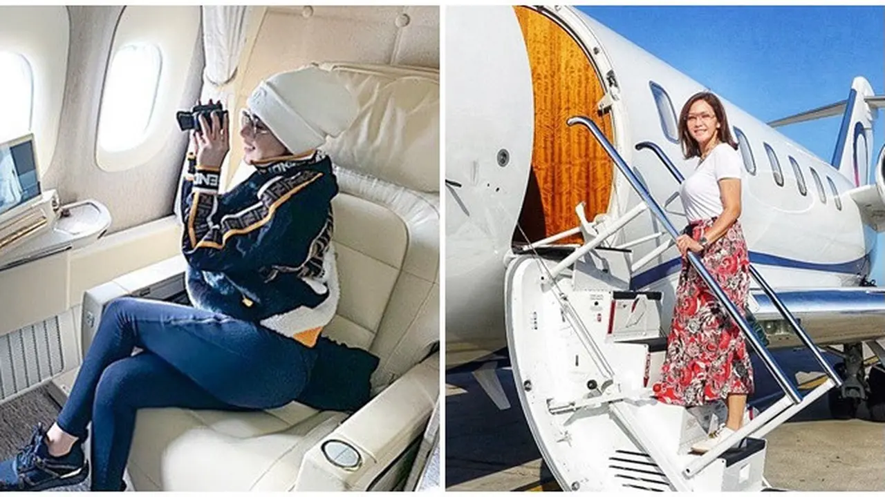 Momen Seleb Indonesia Saat Naik Jet Pribadi, Ada Maia Estianty dan Syahrini