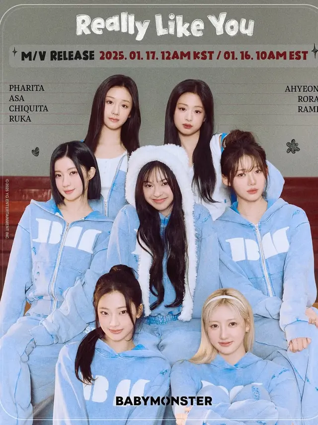 BABYMONSTER Rilis MV \'Really Like You\'. (instagram/babymonster_ygofficial)