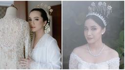 Rachel Amanda kenakan baju adat Jawa saat pernikahannya, sementara Nimaz Dewantary tampil cantik dalam balutan baju kebaya Jawa modern. 15 tahun lalu masih berusia kisaran 12 sampai 14 tahun, kini dua bintang sinetron lawas Candy ini sudah menginjak usia 27 tahun. Meski usianya hampir menginjak kepala 3, namun tak dipungkiri jika pesona keduanya tetap terlihat bak remaja. (Liputan6.com/IG/@auroramanda95/@nimazdewantary)