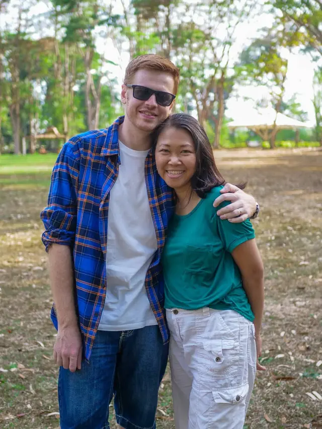 Dave Jephcott dan istri.