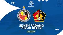 Cover prediksi Persik Kediri vs Semen Padang - BRI Super League. (Bola.com/Generated AI)