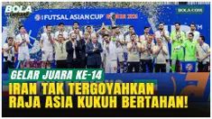 Iran memastikan gelar juara Piala Asia Futsal 2026 setelah menang adu penalti 5-4 atas Timnas Futsal Indonesia di Indonesia Arena, Sabtu (7/2/2026). Hasil ini menegaskan dominasi Iran sebagai raja futsal Asia dengan koleksi 14 gelar.