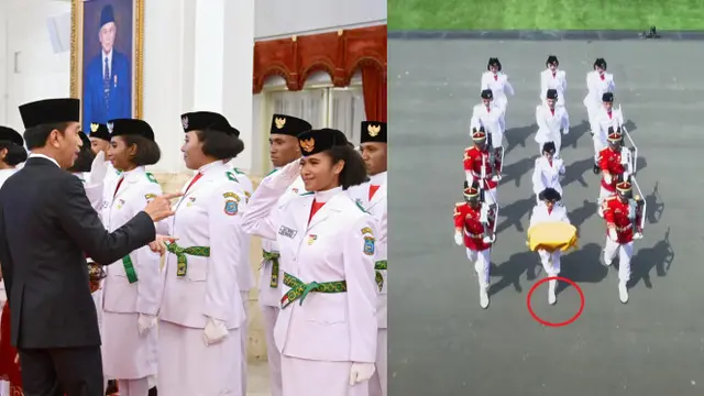 Paskibraka 17 Agustus asal Papua Pegunungan yang Didapuk Menjadi Pembawa Baki Paskibraka Nasional 2023, Lilly Indiani Suparman Wenda atau Lilly Wenda, Harus Menghadapi Tragedi Sepatu Copot. (Foto: Dokumentasi Kepresidenan)