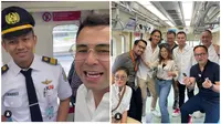 Raffi Ahmad naik LRT Jabodebek bareng rekan artis (Foto: instagram raffinagita1717)