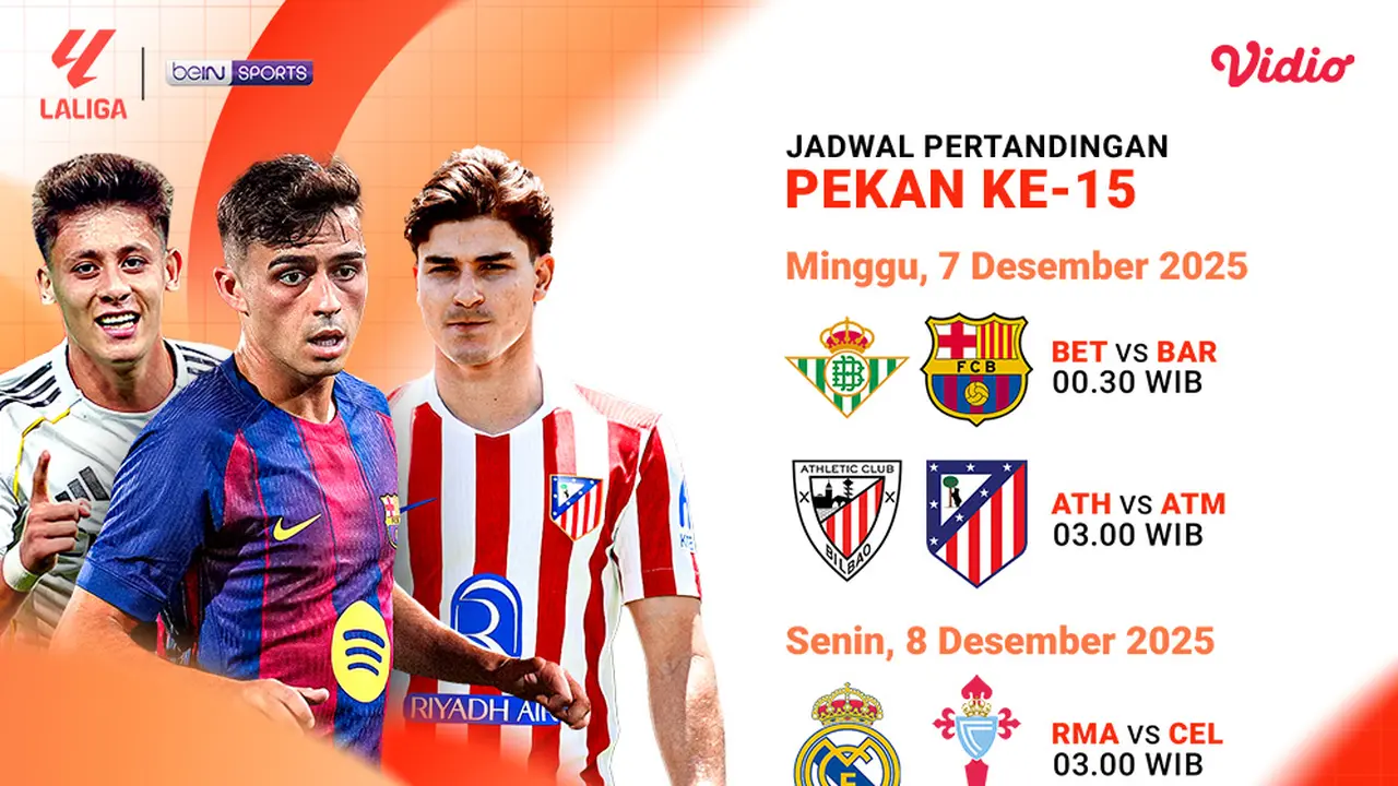 Saksikan LaLiga pekan ke-15 hanya di Vidio. (dok. vidio.com)