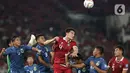 Timnas Indonesia sudah unggul saat laga baru berjalan tujuh menit. (Liputan6.com/Helmi Fithriansyah)