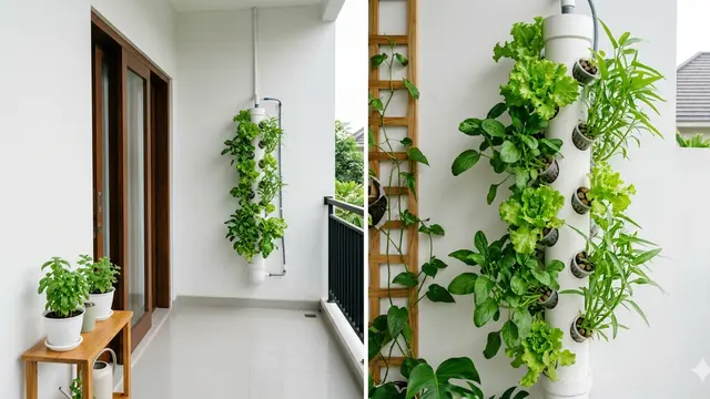 Model Kebun Sayur Gantung untuk Rumah Tanpa Halaman Luas. Gemini