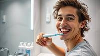tips for brushing teeth ©Ilustrasi dibuat AI