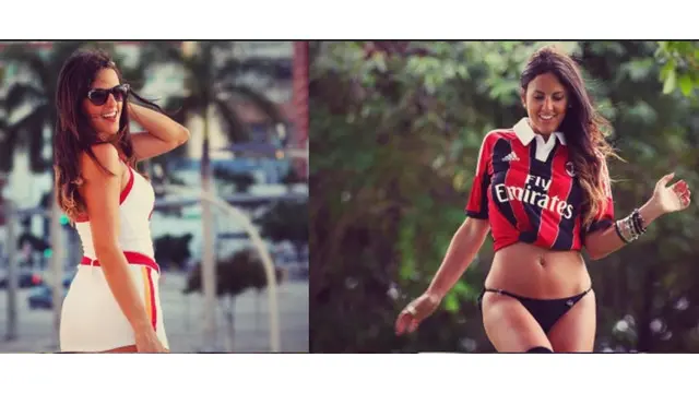 Claudia Romani membuat heboh dunia maya pada Sabtu (9/1/2016). Wasit wanita berlisensi Serie A dan Serie B yang sekaligus model tersebut mengunggah foto seksi menggunakan seragam AC Milan di akun Instagramnya.