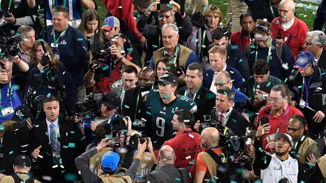 Selebrasi Eagles Usai Juara Super Bowl LII
