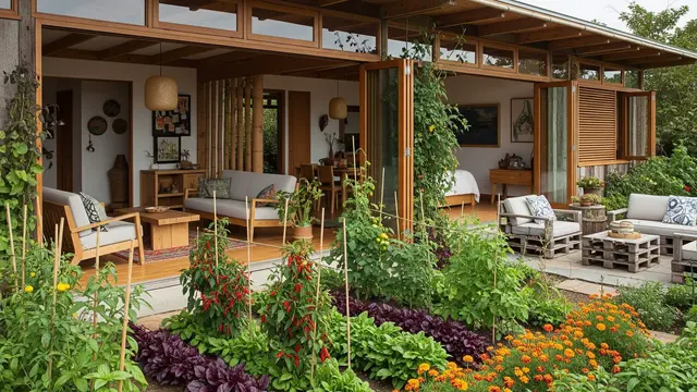 Desain Rumah Ramah Lingkungan dengan Kebun Sayur