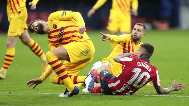 Foto Liga Spanyol: Lionel Messi Tak Berdaya, Barcelona Dibungkam Atletico Madrid