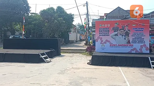 Panggung Hiburan Penyambutan Rizki Juniansyah. (Rabu, 14/08/2024). (Yandhi Deslatama/Liputan6.com).